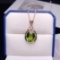14k Gold 6.45 Ct Natural Tourmaline & Diamond Pendant
