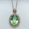 14k Gold 11.1 Ctw Natural Tourmaline & Diamond Pendant