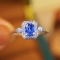 14k Gold 0.52 Ctw Natural Sapphire & Diamond Ring