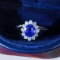 14k Gold 1.41 Ctw Natural Sapphire & Diamond Ring