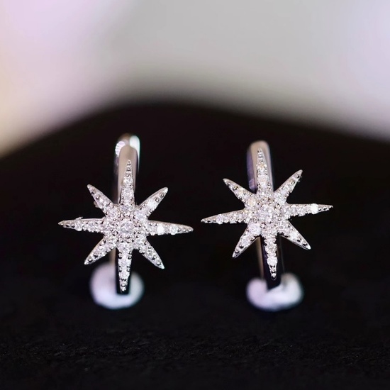 14k Gold 0.22 Ct Natural H Diamond Earrings