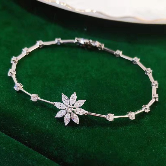 14k Gold 1.6 Ct Natural H Diamond Bracelet