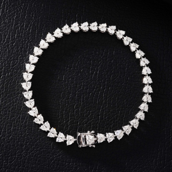 14k Gold 5.11 Ctw Natural H Diamond Bracelet
