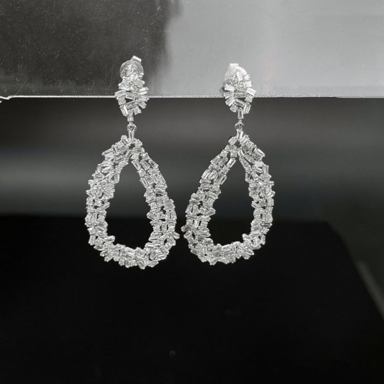14k Gold 1.76 Ct Natural H Diamond Earrings