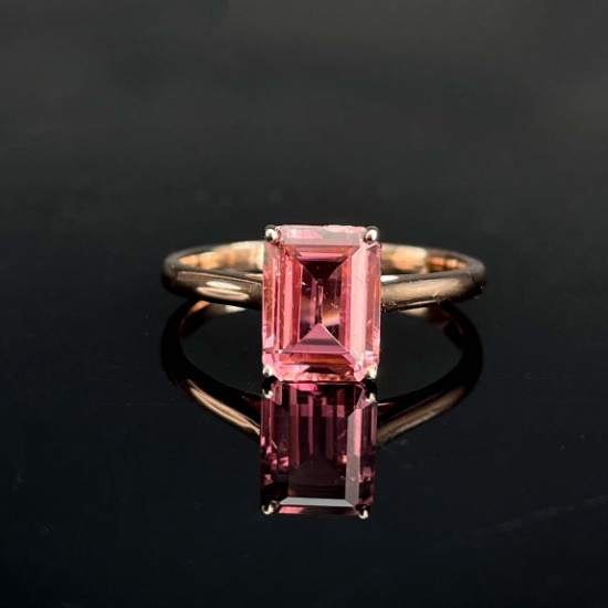 14k Gold 1.9 Ct Natural Tourmaline Ring