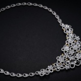 14k Gold 27.19 Ctw Natural H Diamond Necklace