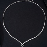 14k Gold 4.30 Ct Natural H Diamond Necklace