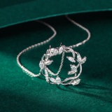 14k Gold 0.49 Ctw Natural H Diamond Pendant