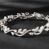 14k Gold 7.03 Ctw Natural H Diamond Bracelet