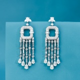 14k Gold 3.38 Ctw Natural H Diamond Earrings