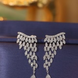 14k Gold 1.30 Ct Natural H Diamond Earrings
