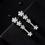 14k Gold 2.16 Ctw Natural H Diamond Earrings