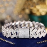 14k Gold 6.3 Ct Natural H Diamond Bracelet