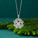 14k Gold 0.51 Ctw Natural H Diamond Pendant