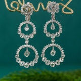 14k Gold 1.47 Ctw Natural H Diamond Earrings