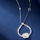 14k Gold 2.36 Ctw Natural H Diamond Pendant