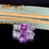 14k Gold 1.13 Ctw Natural Sapphire & Diamond Ring