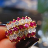 14k Gold 2.1 Ctw Natural Ruby & Diamond Ring
