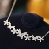 14k Gold 0.4 Ct Natural H Diamond Necklace
