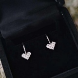 14k Gold 0.32 Ct Natural H Diamond Earrings