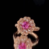 14k Gold 1.44 Ctw Natural Padparadscha Sapphire & Diamond Ring/pendant