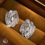 14k Gold 0.9 Ct Natural H Diamond Earrings