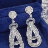 14k Gold 2.12 Ct Natural H Diamond Earrings
