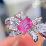 14k Gold 1.29 Ct Natural Spinel & Diamond Ring