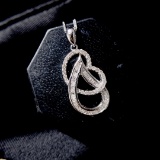 14k Gold 0.35 Ct Natural H Diamond Pendant
