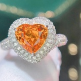 14k Gold 4.52 Ctw Natural Partschinite & Diamond Ring