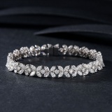 14k Gold 8.67 Ctw Natural H Diamond Bracelet