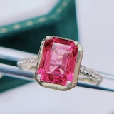 14k Gold 3.08 Ct Natural Tourmaline & Diamond Ring