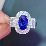14k Gold 1.41 Ctw Natural Sapphire & Diamond Ring