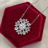 14k Gold 0.74 Ct Natural H Diamond Necklace