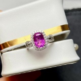 14k Gold 4.26 Ctw Natural Sapphire & Diamond Ring
