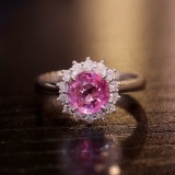 14k Gold 1.8 Ct Natural Sapphire & Diamond Ring