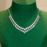 14k Gold 8.2 Ct Natural H Diamond Necklace