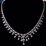 14k Gold 6.5 Ct Natural H Diamond Necklace