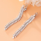 14k Gold 3.19 Ctw Natural H Diamond Earrings