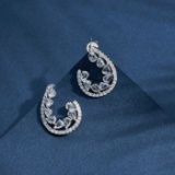 14k Gold 1.92 Ctw Natural H Diamond Earrings