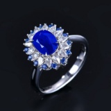14k Gold 2.43 Ctw Natural Sapphire & Diamond Ring/pendant