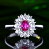14k Gold 1.55 Ctw Natural Ruby & Sapphire Ring
