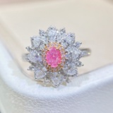 14k Gold 1.17 Ctw Natural Pink Diamond & Diamond Ring