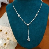 14k Gold 2.60 Ct Natural H Diamond Necklace