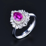 14k Gold 1.6 Ctw Natural Sapphire & Diamond Ring/pendant