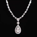 14k Gold 1 Ct Natural H Diamond Necklace
