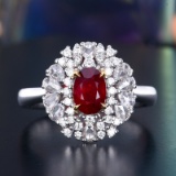 14k Gold 1.61 Ctw Natural Ruby & Diamond Ring