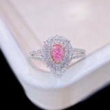 14k Gold 0.75 Ctw Natural Pink Diamond & Diamond Ring