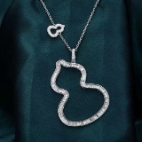 14k Gold 1.65 Ctw Natural H Diamond Pendant
