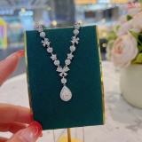 14k Gold 2.01 Ctw Natural H Diamond Necklace